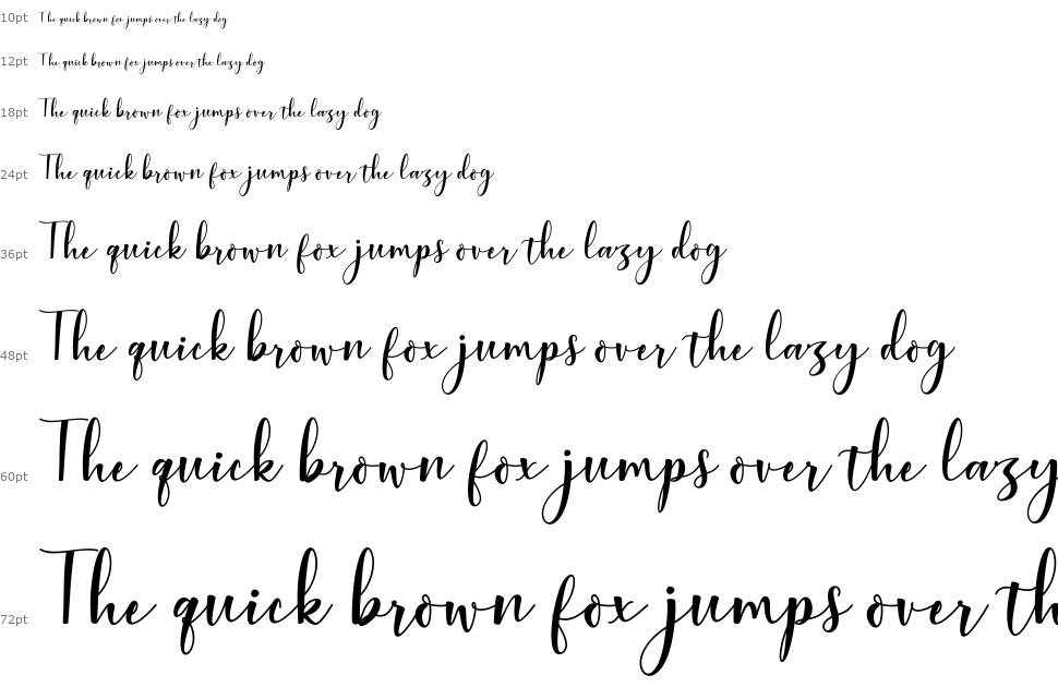 Aleysia Script font Waterfall