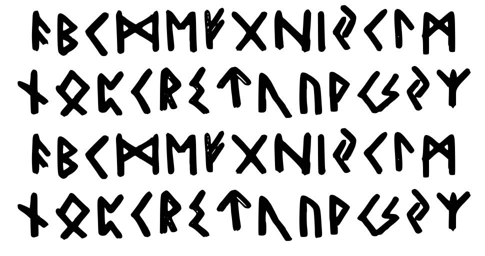 Alfabeto Vichingo písmo Exempláře