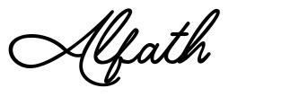 Alfath font