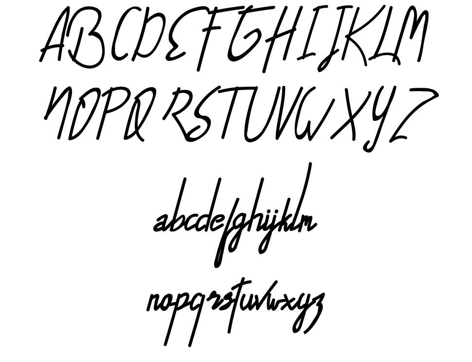 Alfrida Signature フォント 標本