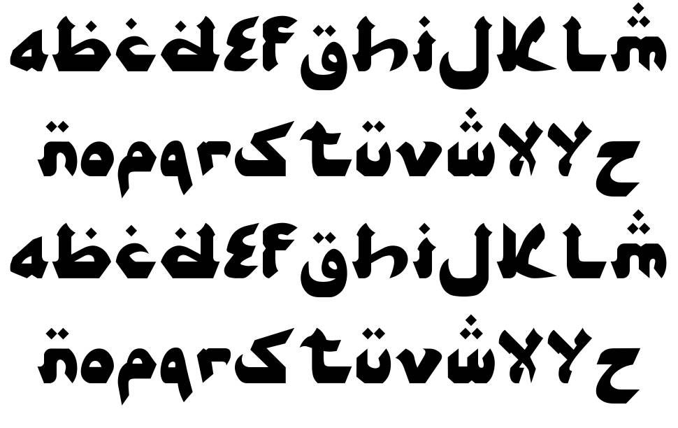 Alghorie Syawal 字形