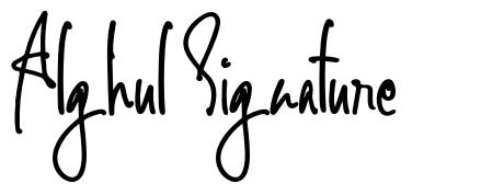 Alghul Signature フォント