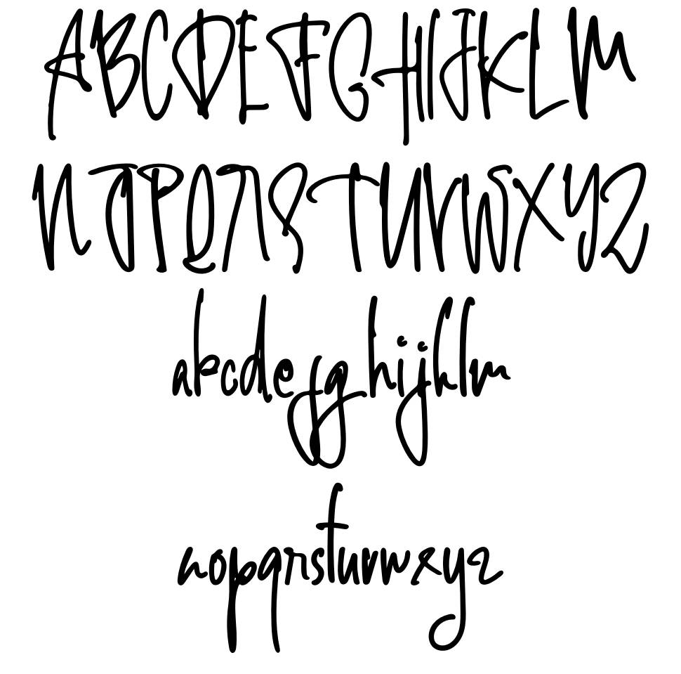 Alghul Signature font specimens