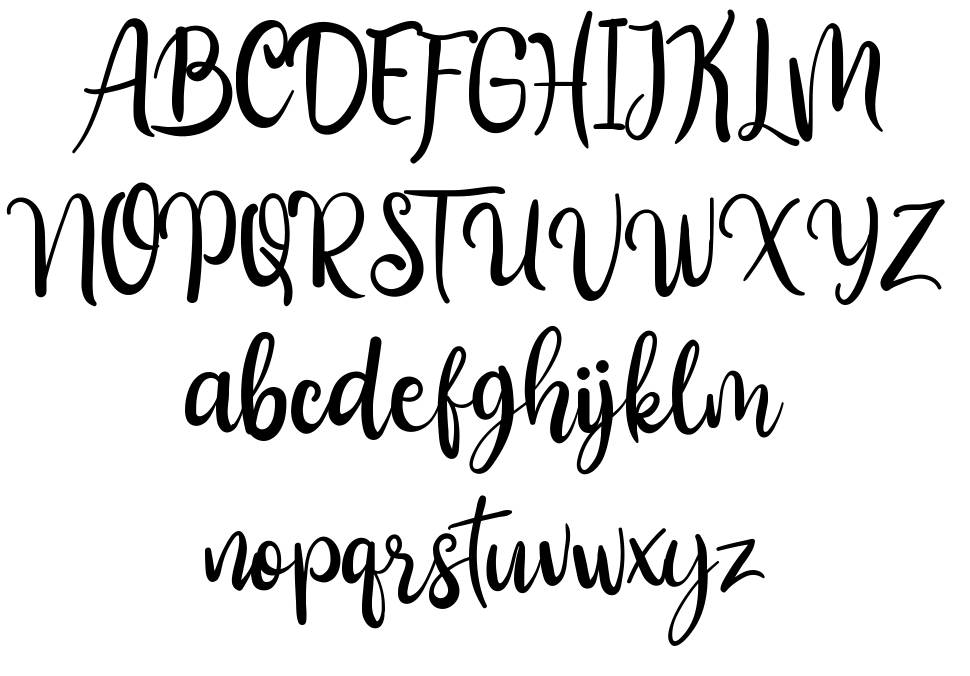 Aliandra font Örnekler
