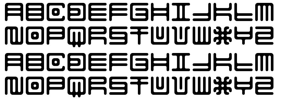 Alien Double font specimens
