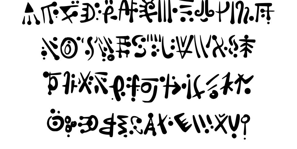 Alien Hieroglyph schriftart