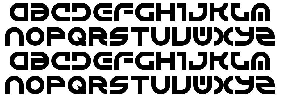 Alienated font specimens