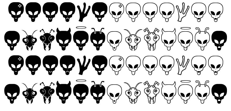 Aliens Bats St 字形 标本