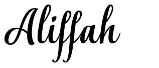 Aliffah 字形