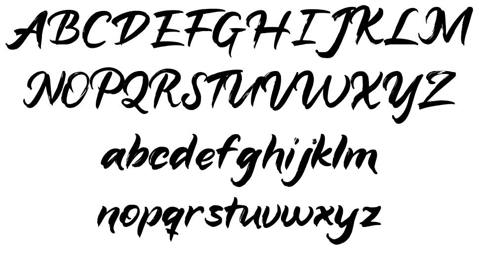 Aligatai font specimens