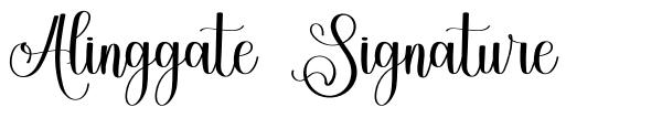 Alinggate Signature 字形