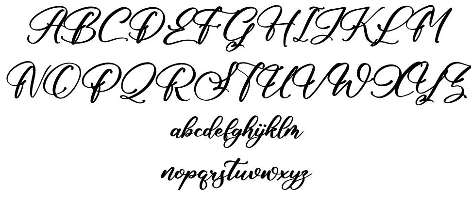Alisha Cintia font Örnekler