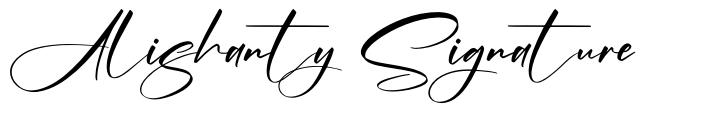 Alishanty Signature font