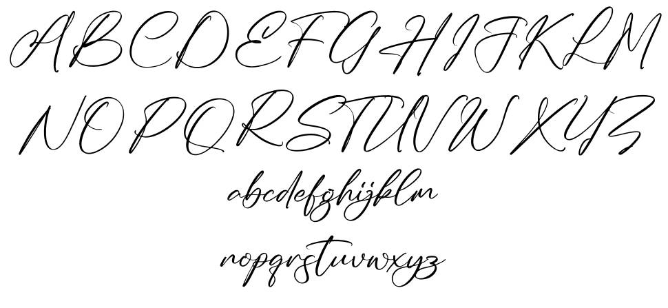 Alishia Erittha schriftart vorschau