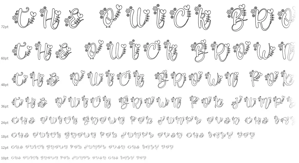 Alissa Monogramfont waterfall