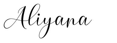Aliyana font