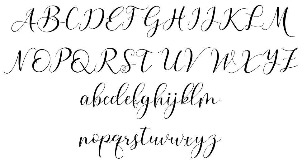 Aliyana font specimens