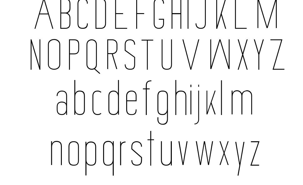 Allegro font specimens