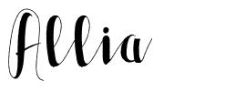 Allia шрифт