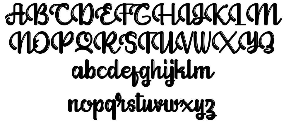 Allianta font Örnekler