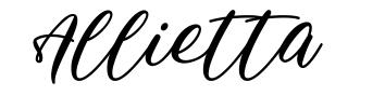 Allietta font