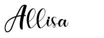 Allisa шрифт