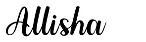 Allisha font
