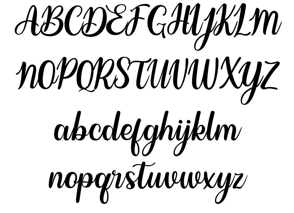 Allisha font specimens