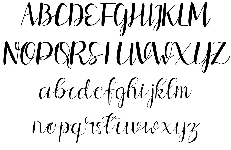 Allisya font specimens