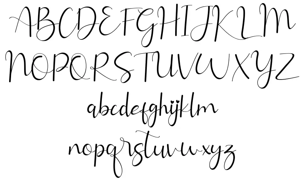 Allitta Calligraphyfont specimens