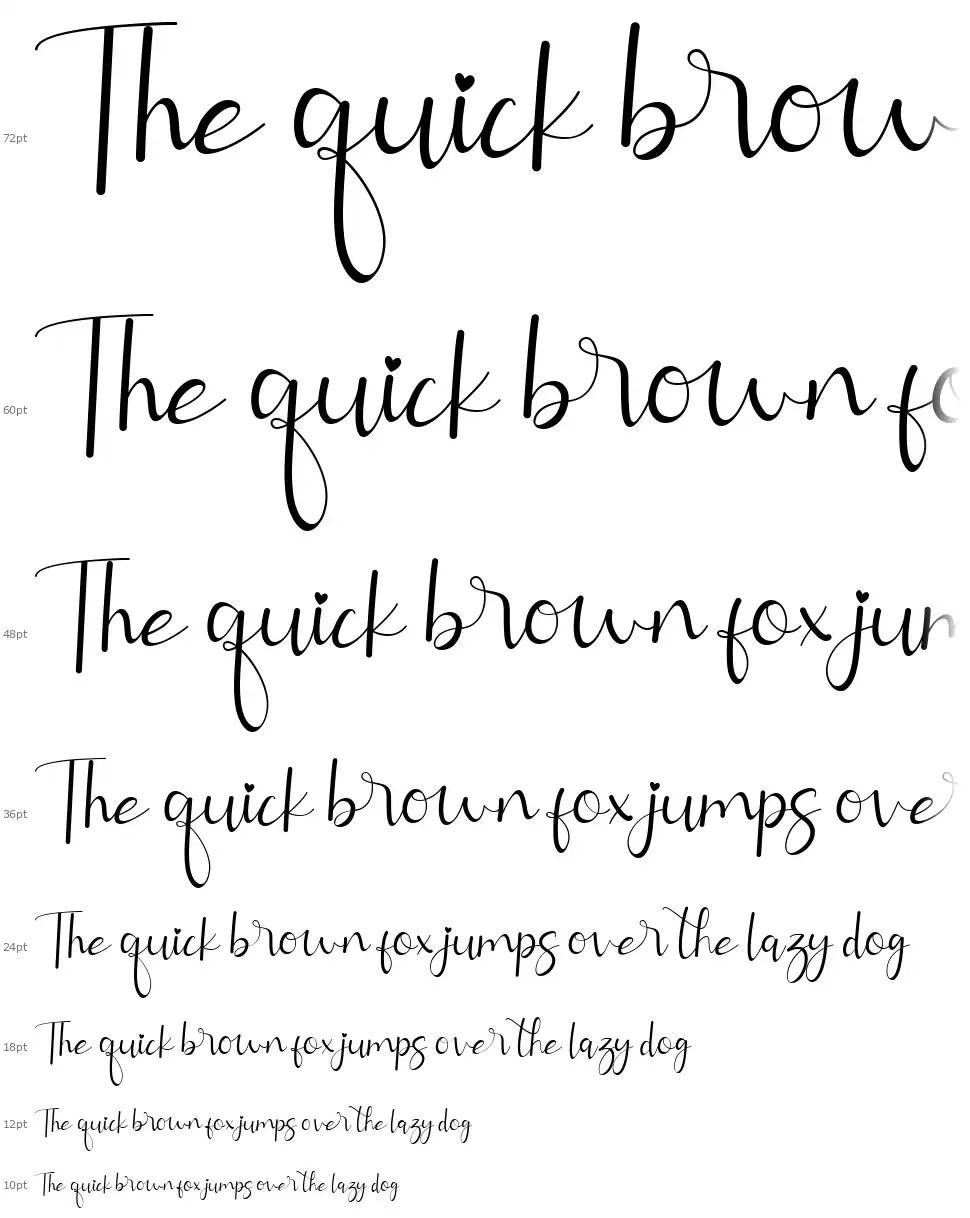Allitta Calligraphyfont waterfall