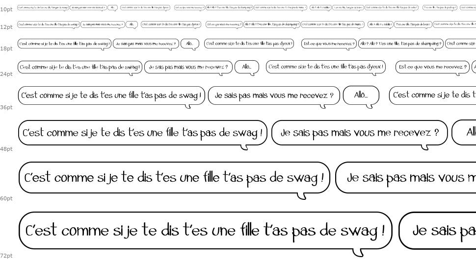 Allo t'as pas de shampoing schriftart Wasserfall