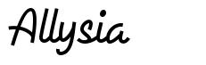 Allysia font