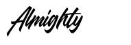 Almighty font