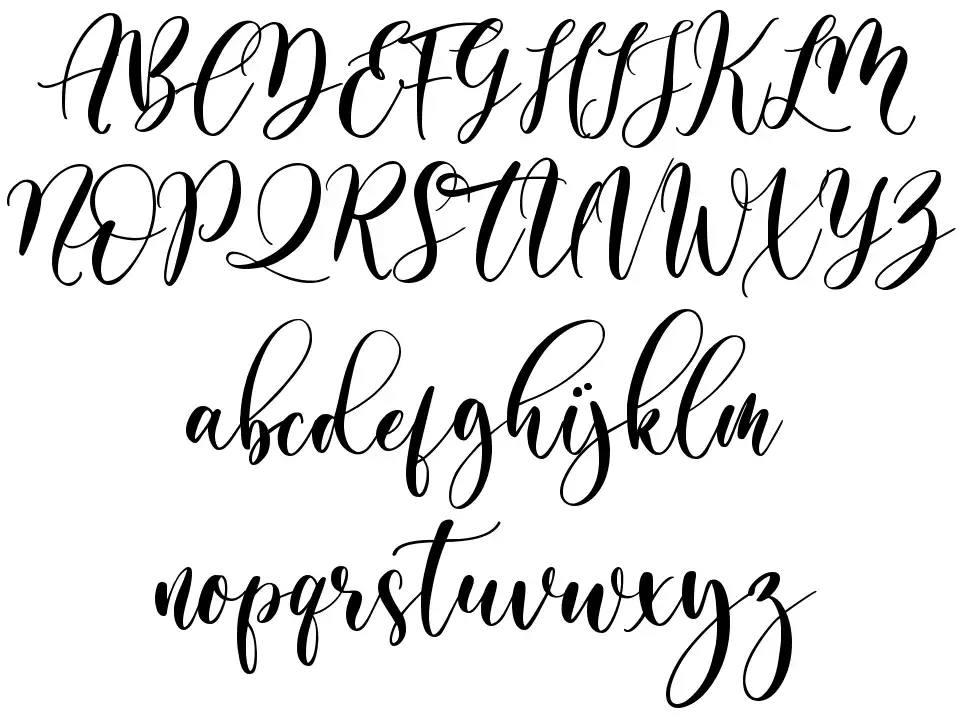 Almond Whispfont specimens