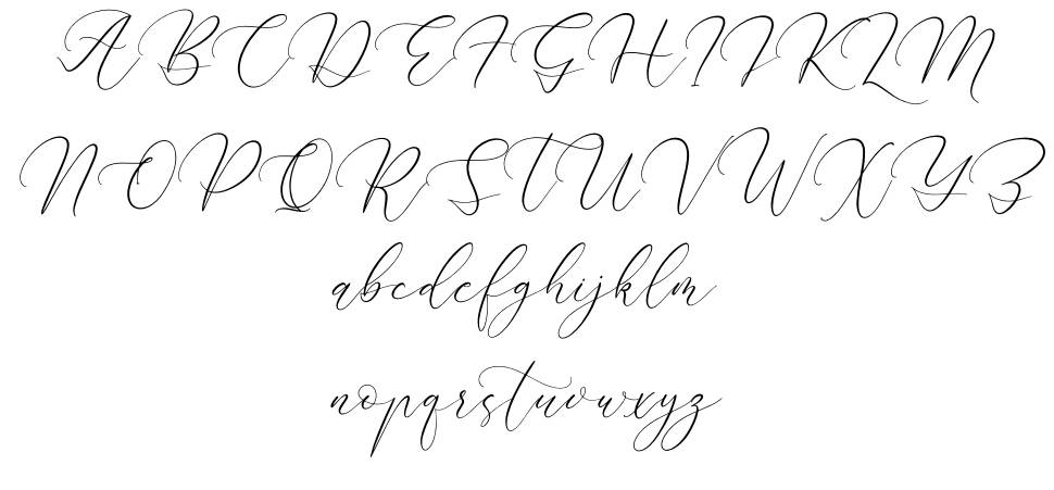 Almyrada Script font specimens