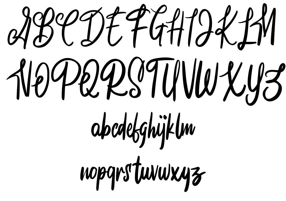 Alodega font Örnekler