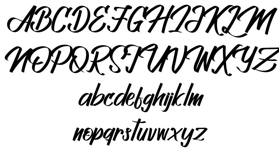Alondria Bepah font Örnekler