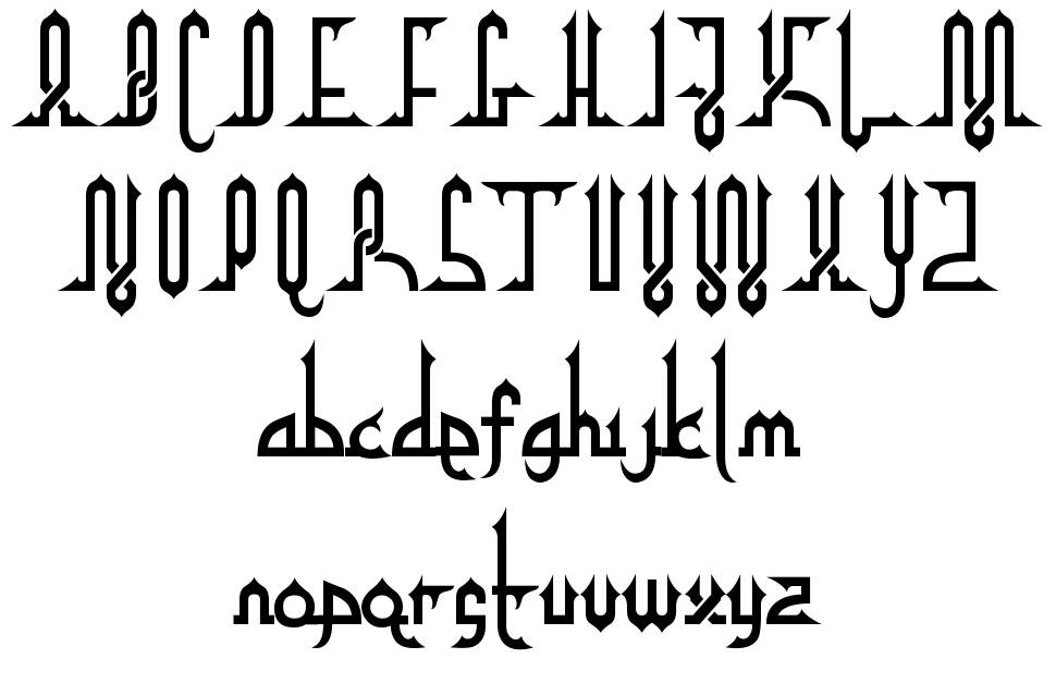 Alpha Kufi 字形 标本