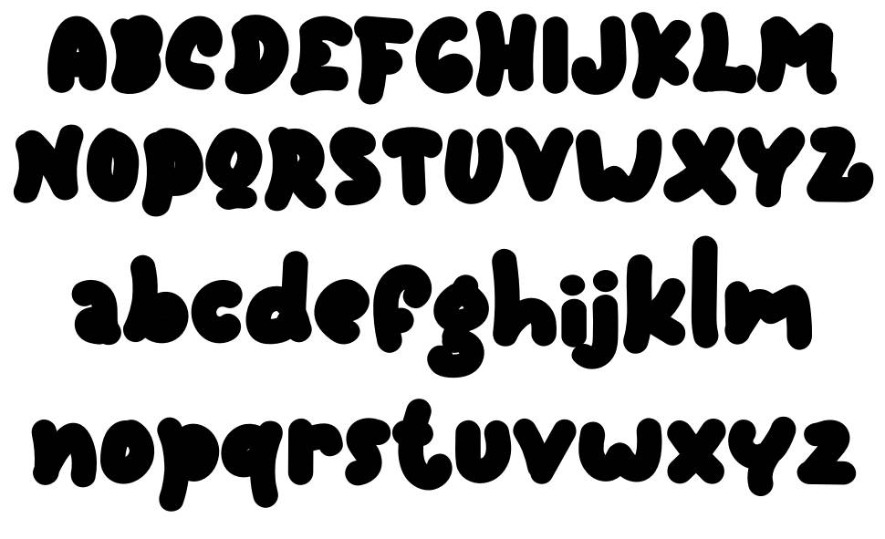 Alphabet font specimens
