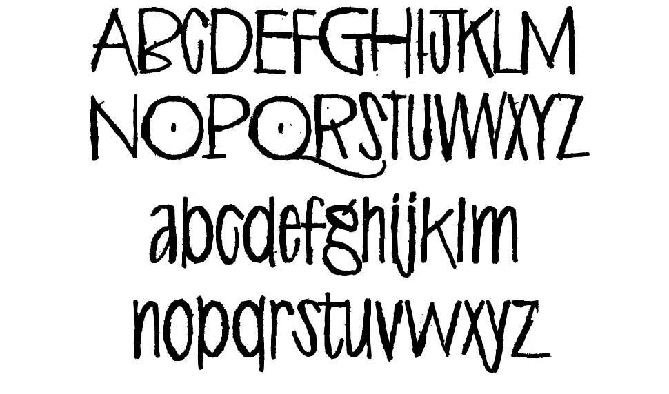 Alphabet Minus Eighty font specimens
