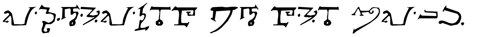 Alphabet of the Magi 字形