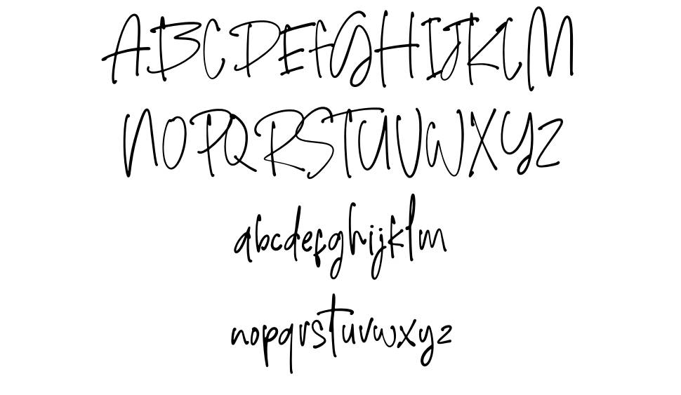 Alphabetically フォント 標本