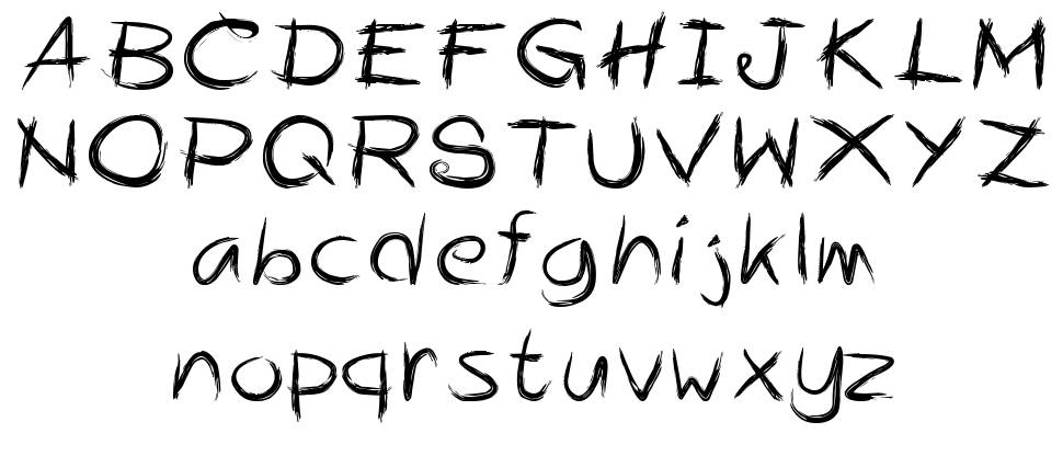 Alphahate font specimens