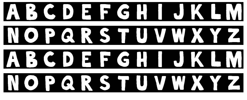 Alphaletras font Örnekler