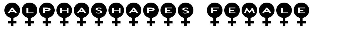 AlphaShapes female шрифт