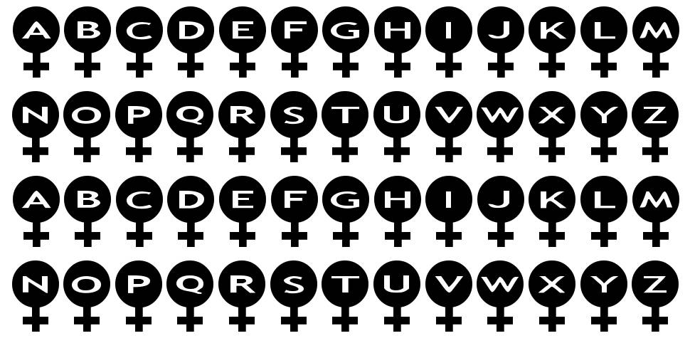 AlphaShapes female font specimens