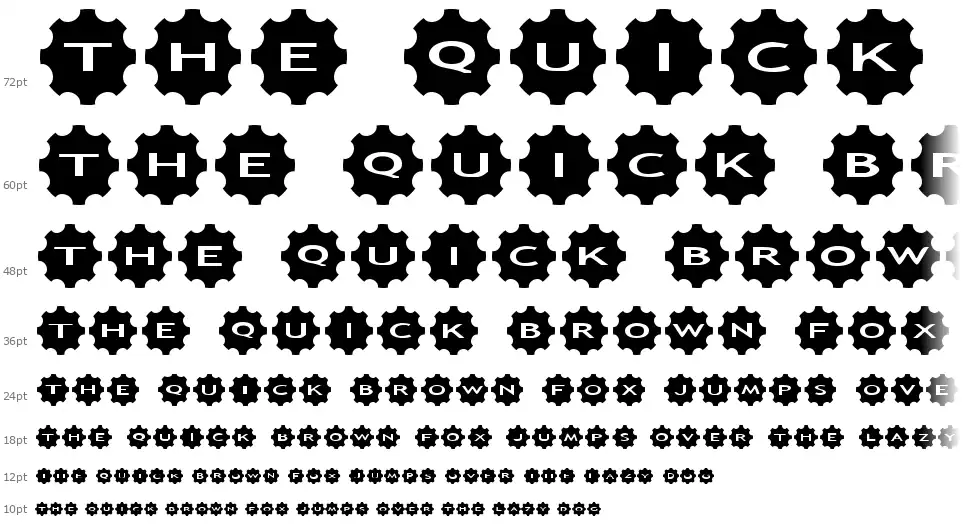AlphaShapes Gears 3font waterfall