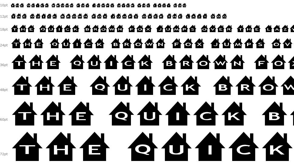 AlphaShapes houses font Waterfall