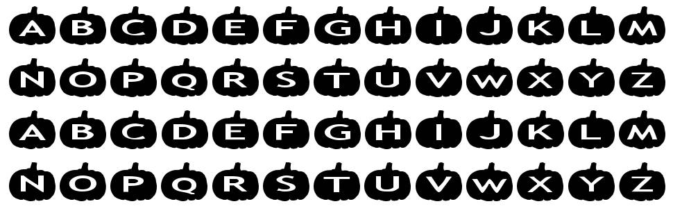 AlphaShapes pumpkins písmo Exempláře